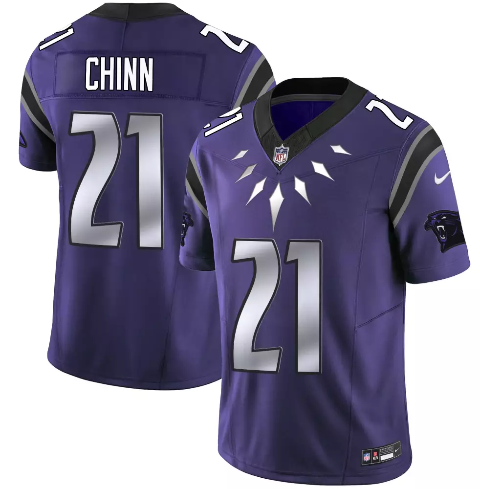 Jeremy Chinn 21 Carolina Panthers Jersey Purple Men Black Silver White Vapor Limited