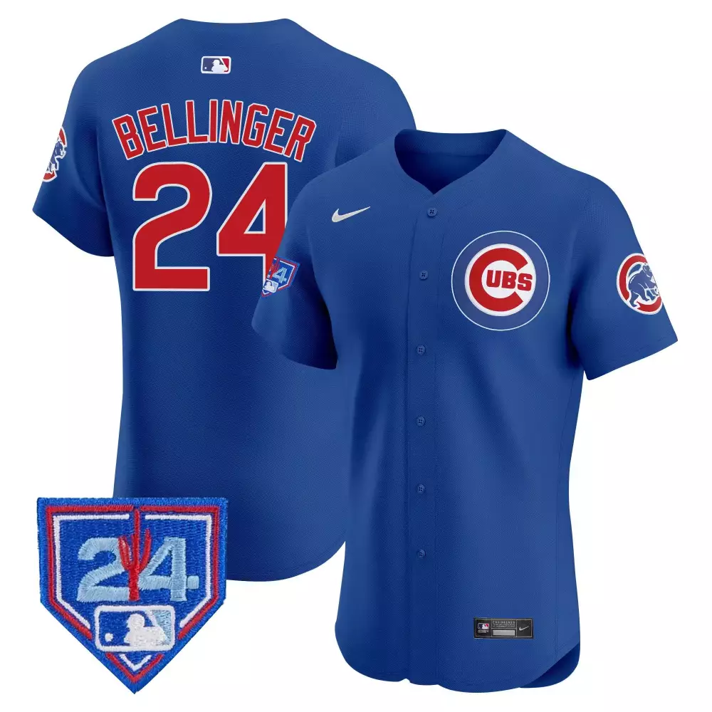 Cody Bellinger 24 Cubs Jersey Blue Number Men Red White Vapor Premier Elite v2 All