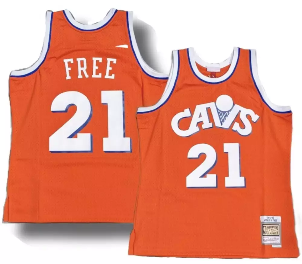 Free 21 Cleveland Cavaliers Jersey Orange 94-95 World Tour Mitchell Ness Hardwood Classics 1994