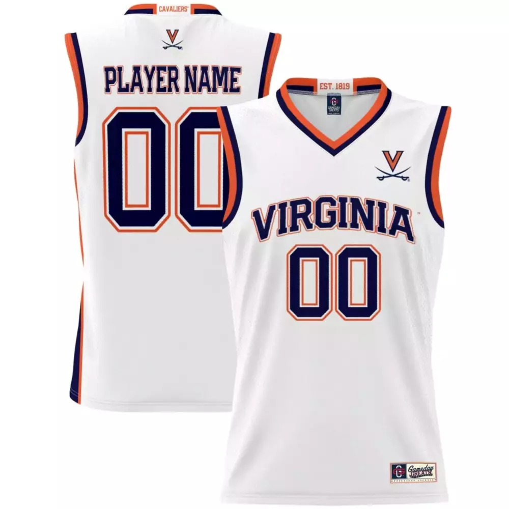 Virginia Cavaliers Jersey White Men Navy Orange Gameday Unisex