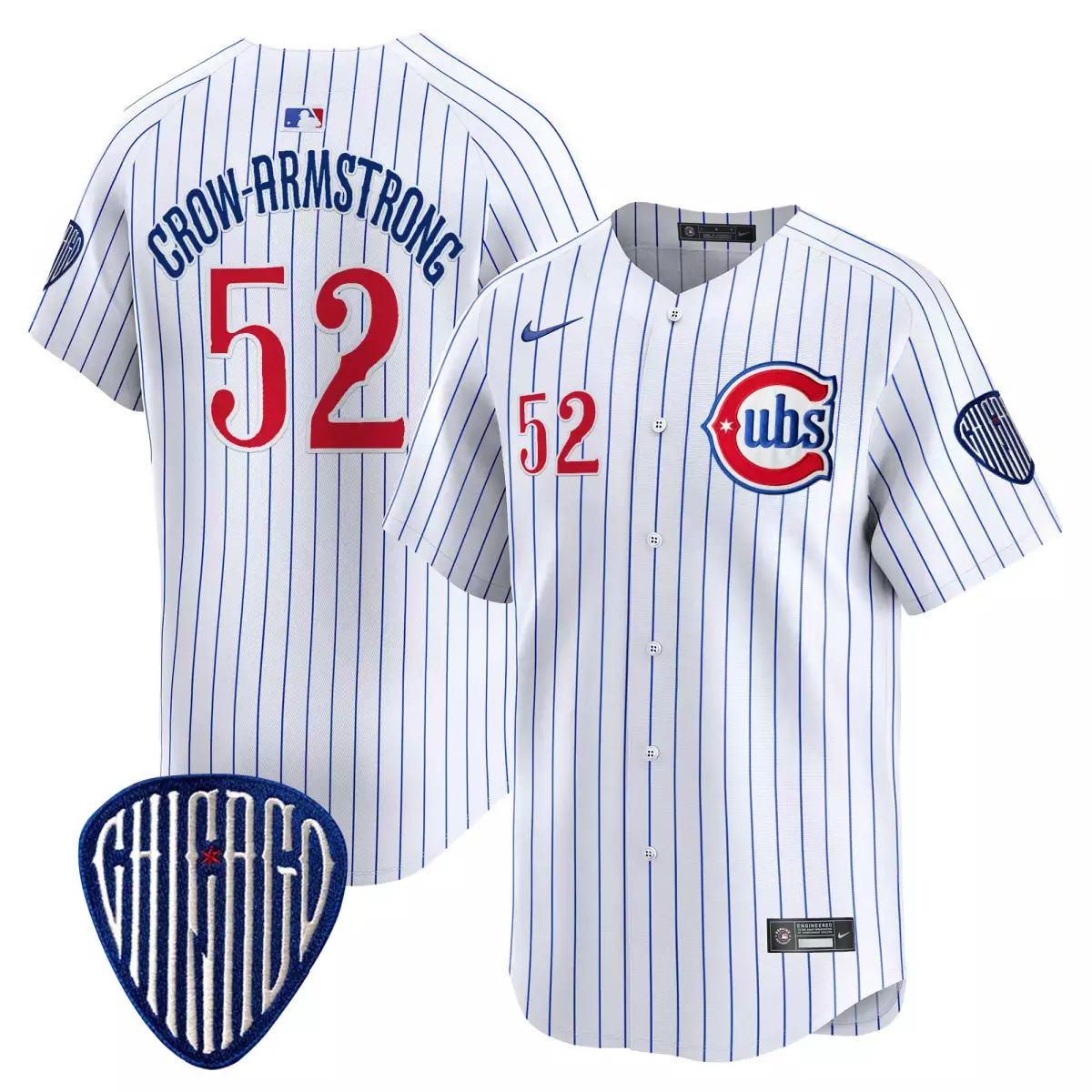 Crow Amstrong 52 Cubs Jersey White Chicago Men Blue Red Alternate Vapor Premier Limited
