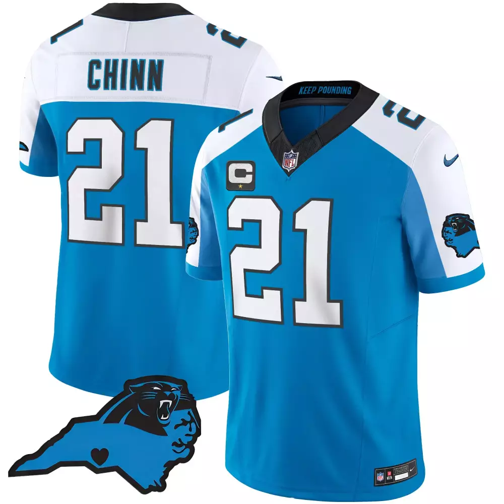 Jeremy Chinn 21 Carolina Panthers Jersey Blue Men White Black Alternate Vapor Limited