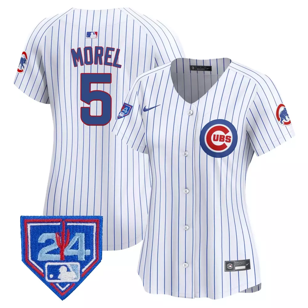 Christopher Morel 5 Cubs Jersey White Men Blue Red Vapor Premier Limited v2 All Stitched