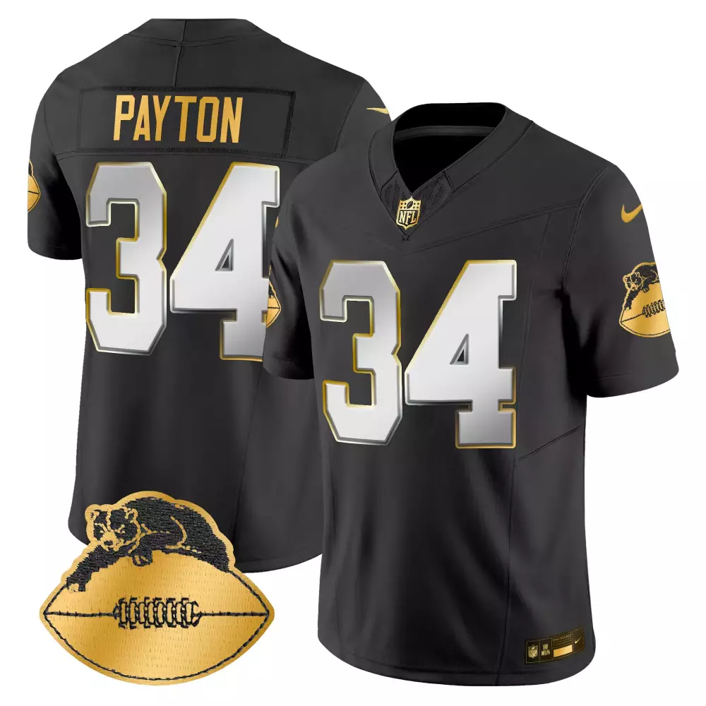 Walter Payton 34 Jersey Black City Connect New Orleans Saints Team Pelicans Men Authentic