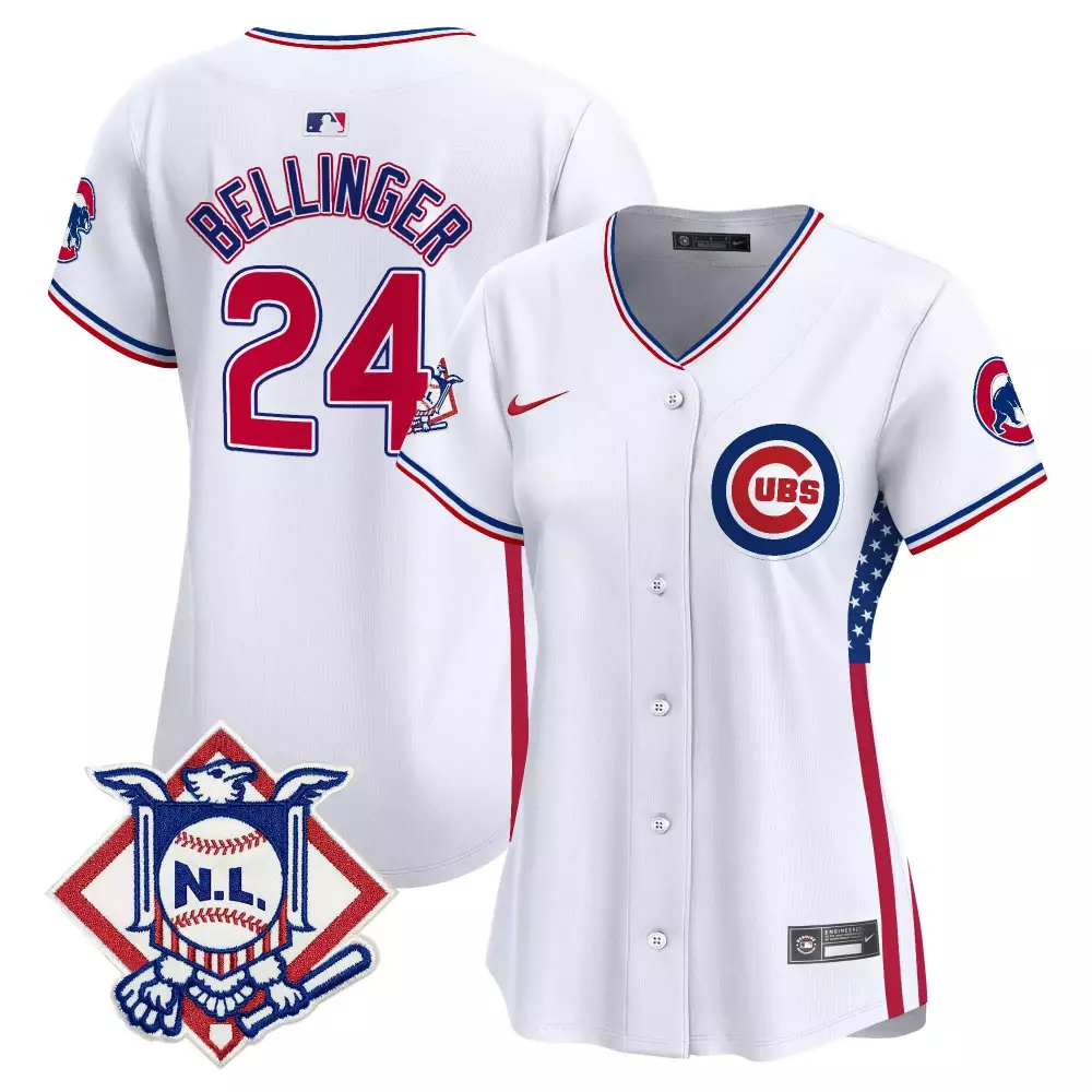 Cody Bellinger 24 Cubs Jersey White City Connect Nl Men Alternate Split Design Red