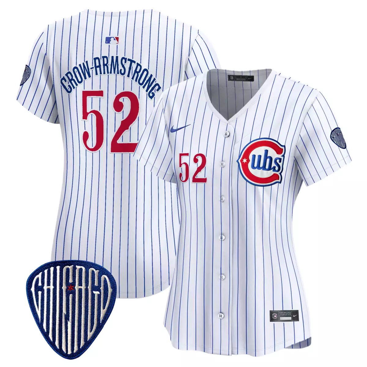 Pete Crow-armstrong 52 Cubs Jersey White Chicago Men Blue Red Alternate Vapor Premier