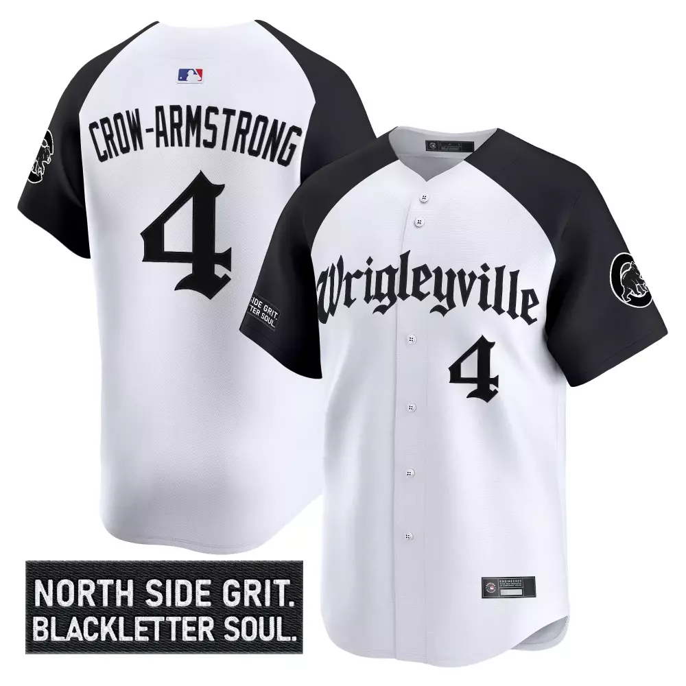 Pete Crow-armstrong 4 Jersey White City Connect Chicago Cubs Men Custom Design Black