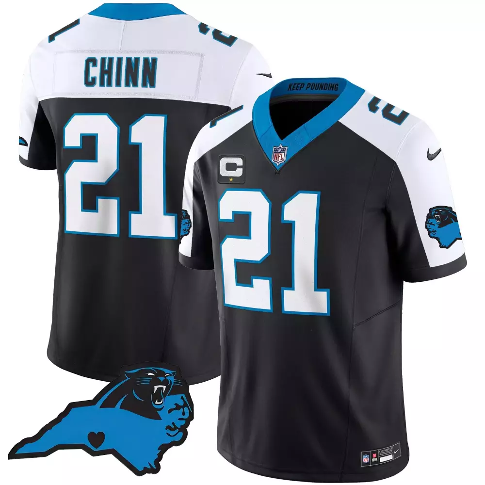 Jeremy Chinn 21 Carolina Panthers Jersey Black Men Alternate Blue White Vapor Limited