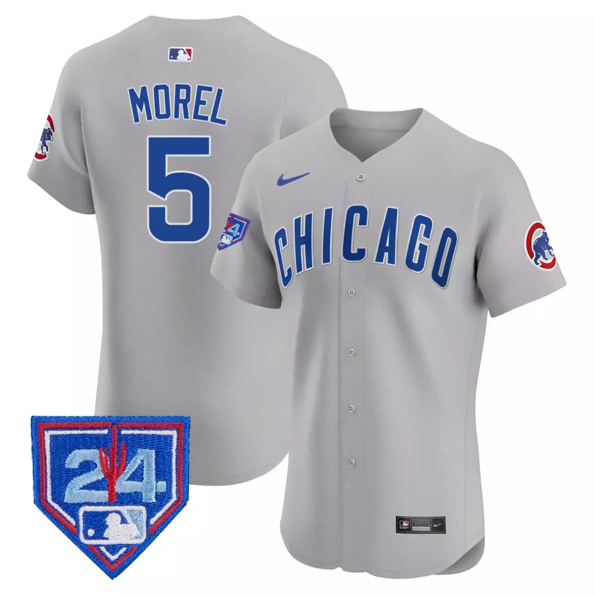 Morel Training 5 Chicago Cubs Jersey Gray City Connect Men Blue White Red Vapor Premier