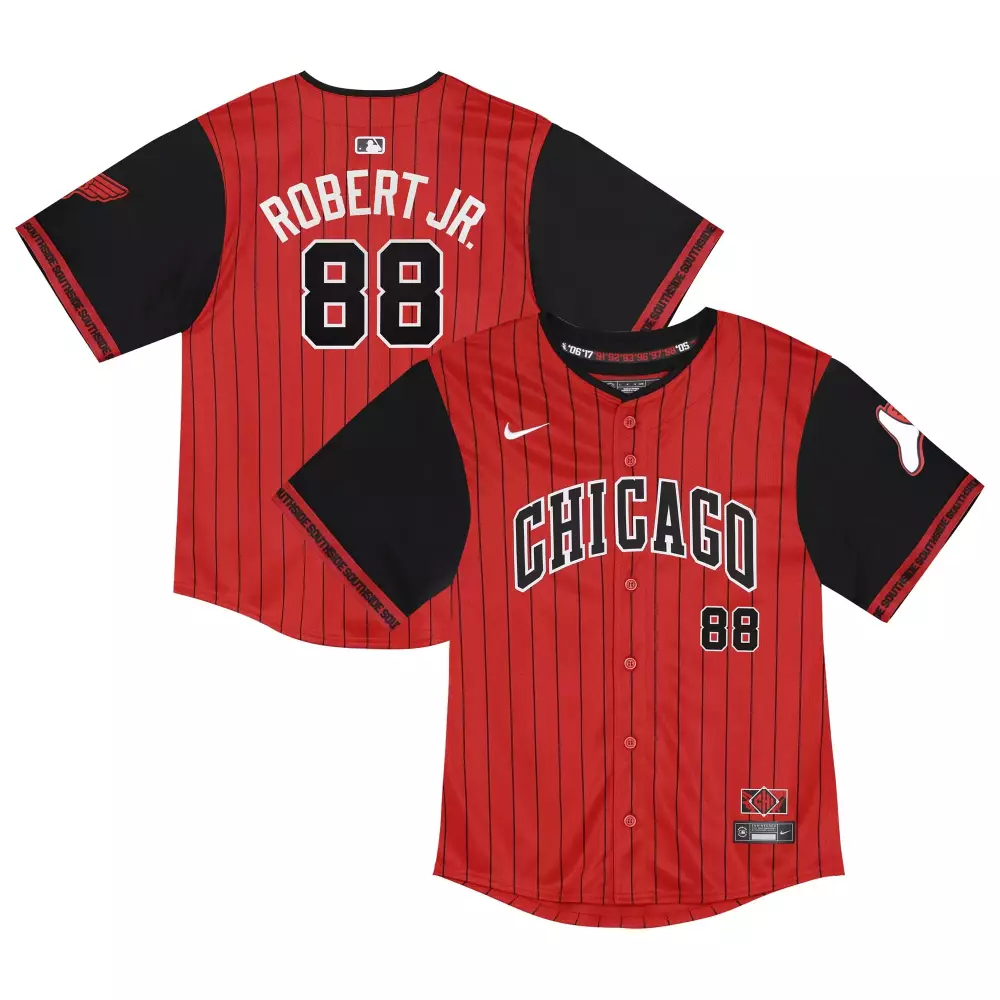 Robert Jr. 88 Chicago Jersey Red Cubs Men Black All Stitched