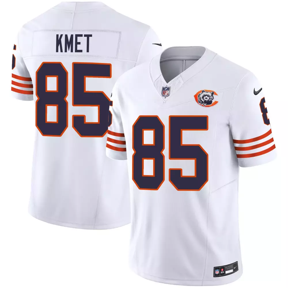 Cole Kmet 85 Chicago Bears Jersey White Men Alternate Navy Blue Orange All Stitched