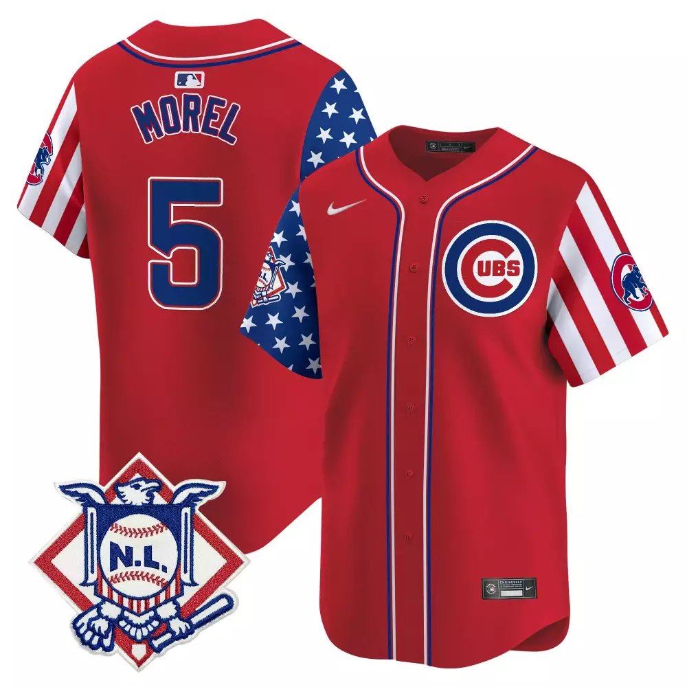 Christopher Morel 5 Cubs Jersey Red Stars And Stripes Nl 2023 Men Custom Design Blue