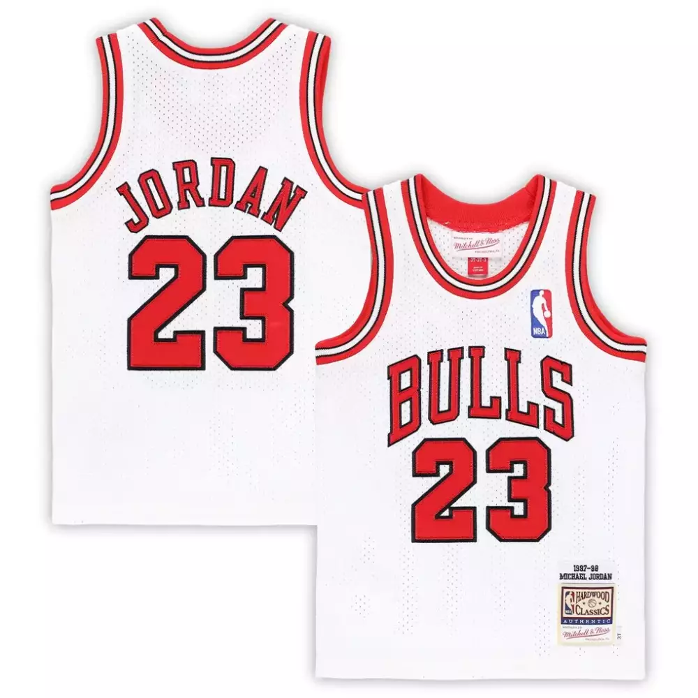 Deandre Jordan 23 Bulls Jersey White 1997-98 Michael Hardwood Classics Men Player