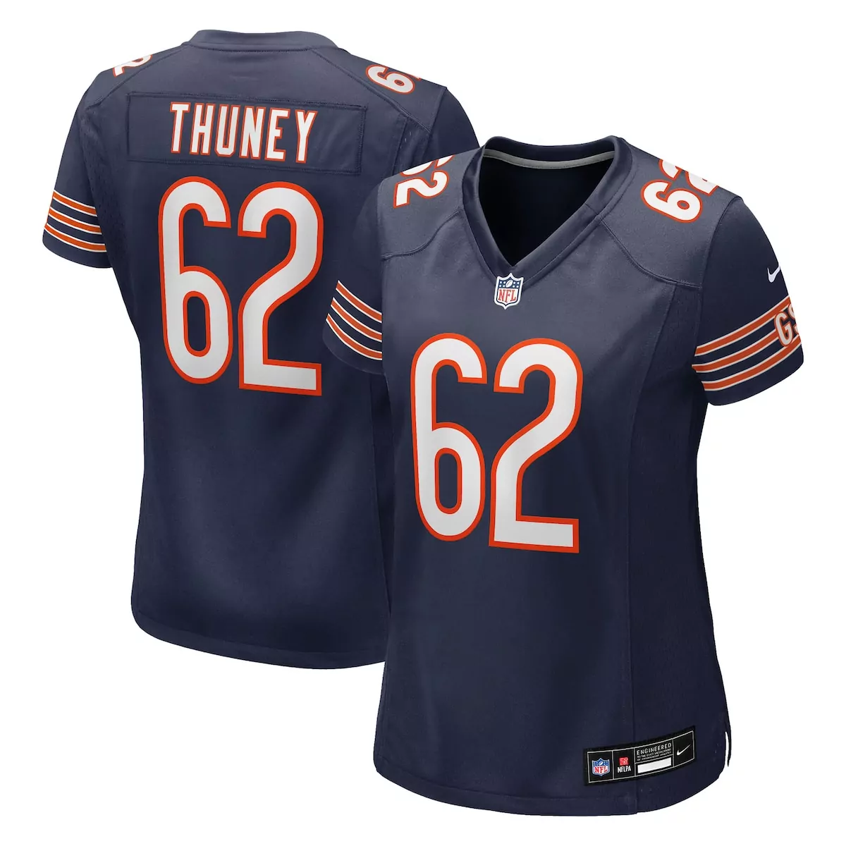 Joe Thuney 62 Bears Jersey Navy Blue Men Player Orange White Game