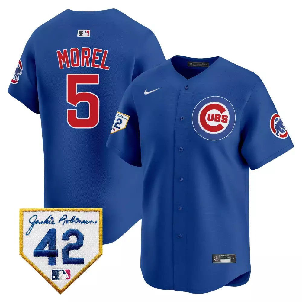 Christopher Morel 5 Cubs Jersey Blue City Connect Jackie Robinson 42 2023 All-star Game