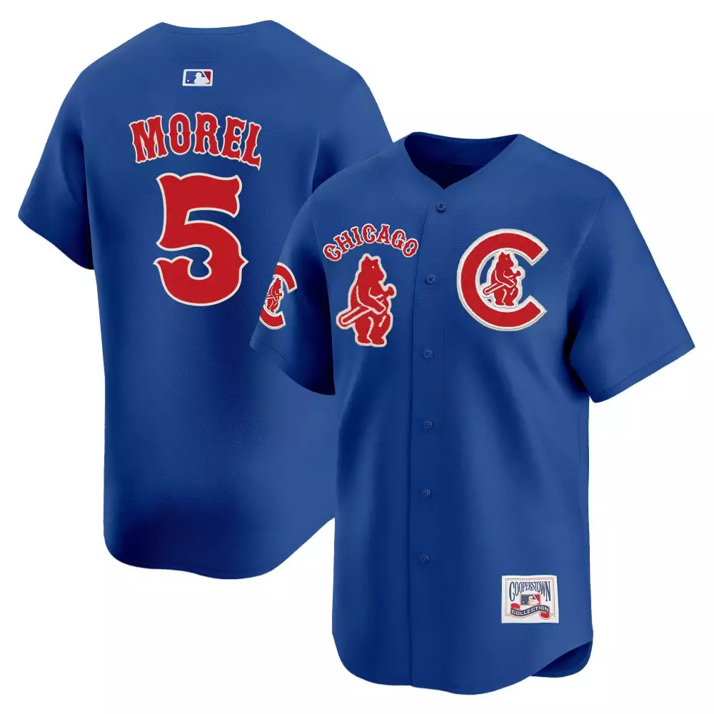 Christopher Morel 5 Chicago Cubs Jersey Royal Blue Cooperstown Collection Men Red
