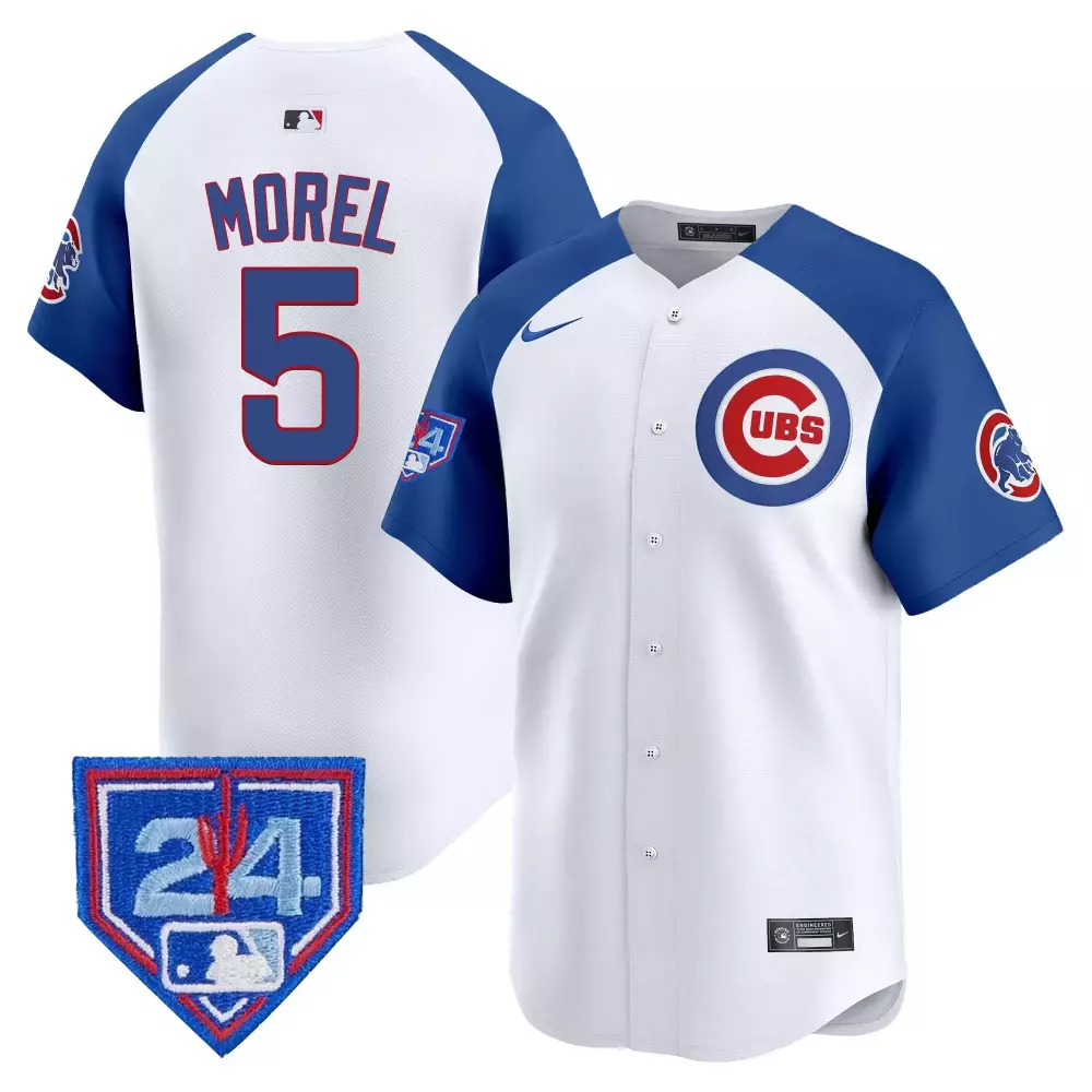 Christopher Morel 5 Cubs Jersey White Men Blue Red Alternate Vapor Premier Limited