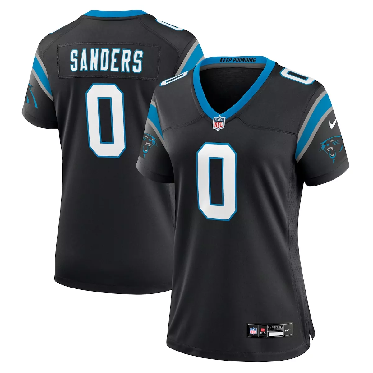 Ja'tavion Sanders Jersey Black Carolina Panthers Women Sleeve Blue Gray Game