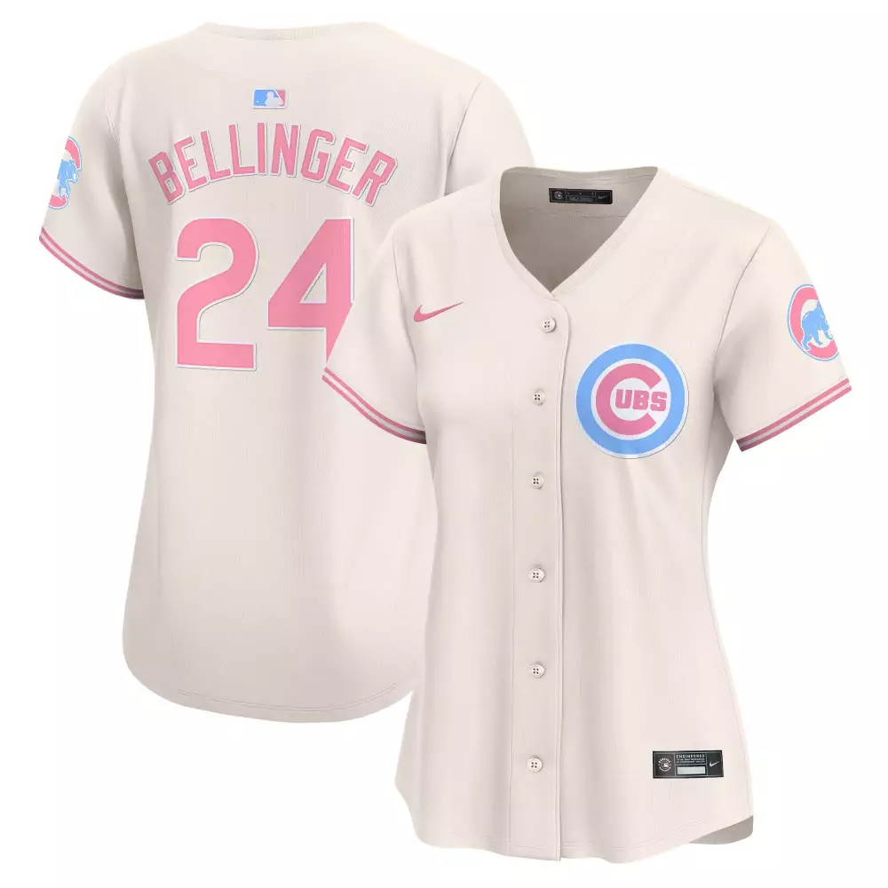 Cody Bellinger 24 Cubs Jersey White Women Pink Light Blue Vapor Premier Limited All