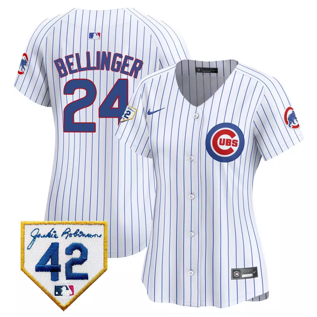 Cody Bellinger 24 Cubs Jersey White Jackie Robinson 42 Men Blue Red Vapor Premier