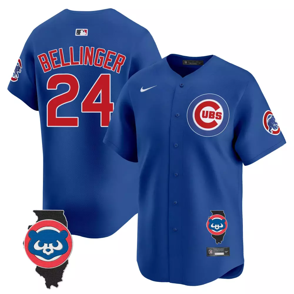 Cody Bellinger 24 Cubs Jersey Blue City Connect Illinois Men Red White Vapor Premier