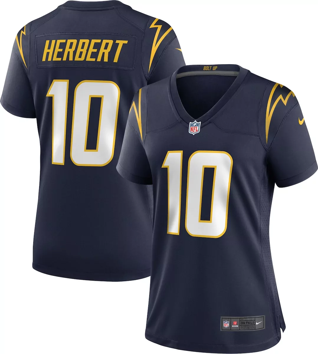 Justin Herbert 10 Jersey Navy Blue Los Angeles Chargers Men Player Yellow White Alternate