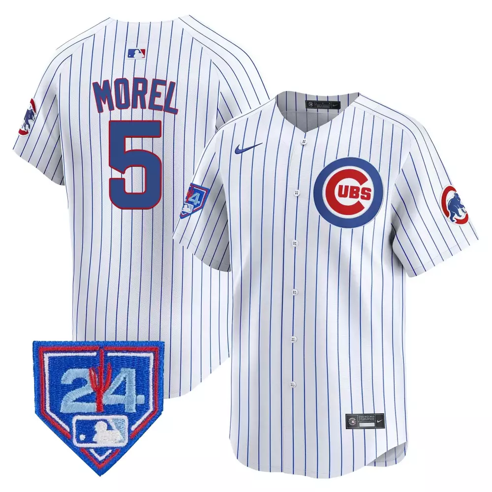 Christopher Morel 5 Cubs Jersey White 24MLB Men Blue Vapor Premier Limited v2 All