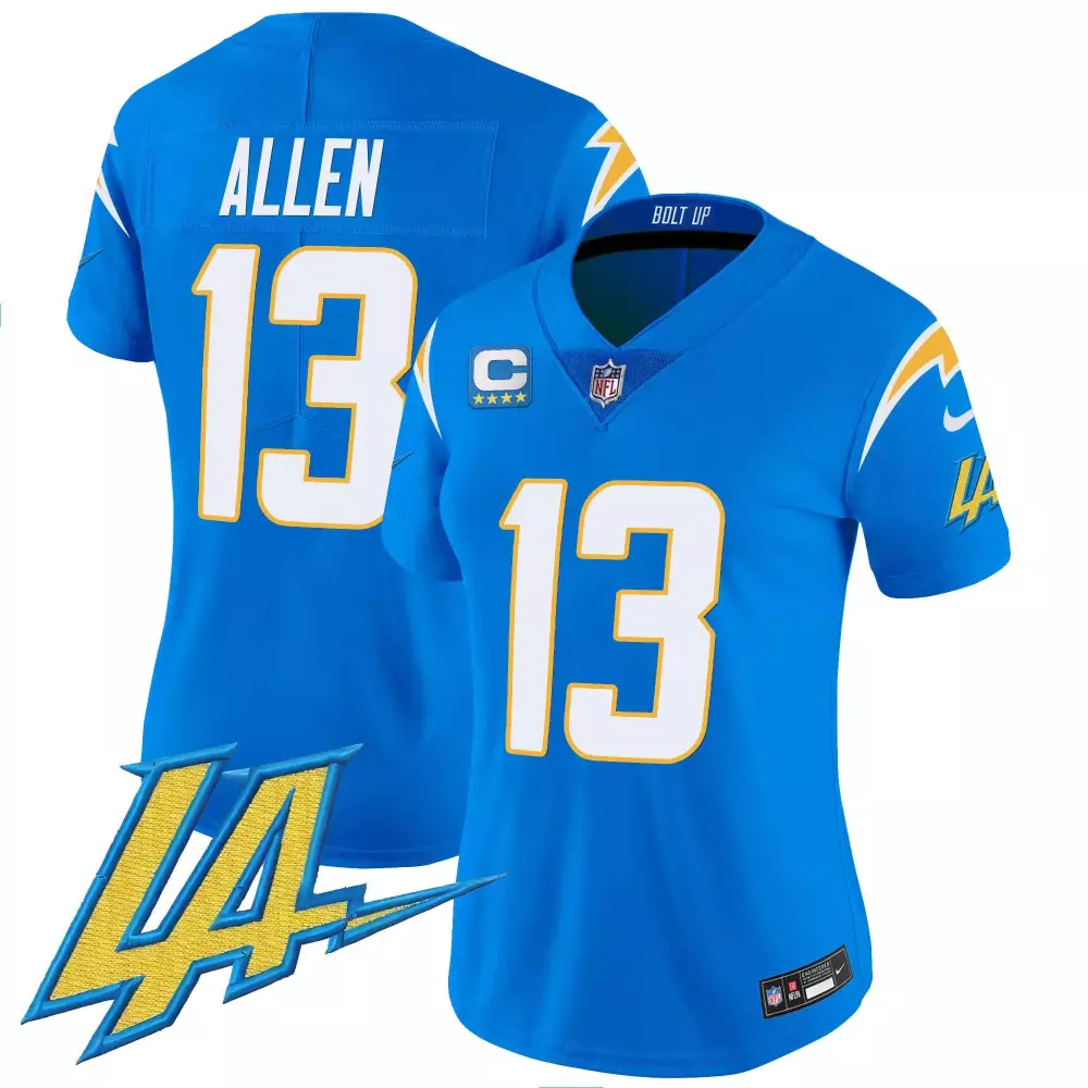Keenan Allen 13 Jersey Blue Los Angeles Chargers Men Official White Yellow Vapor