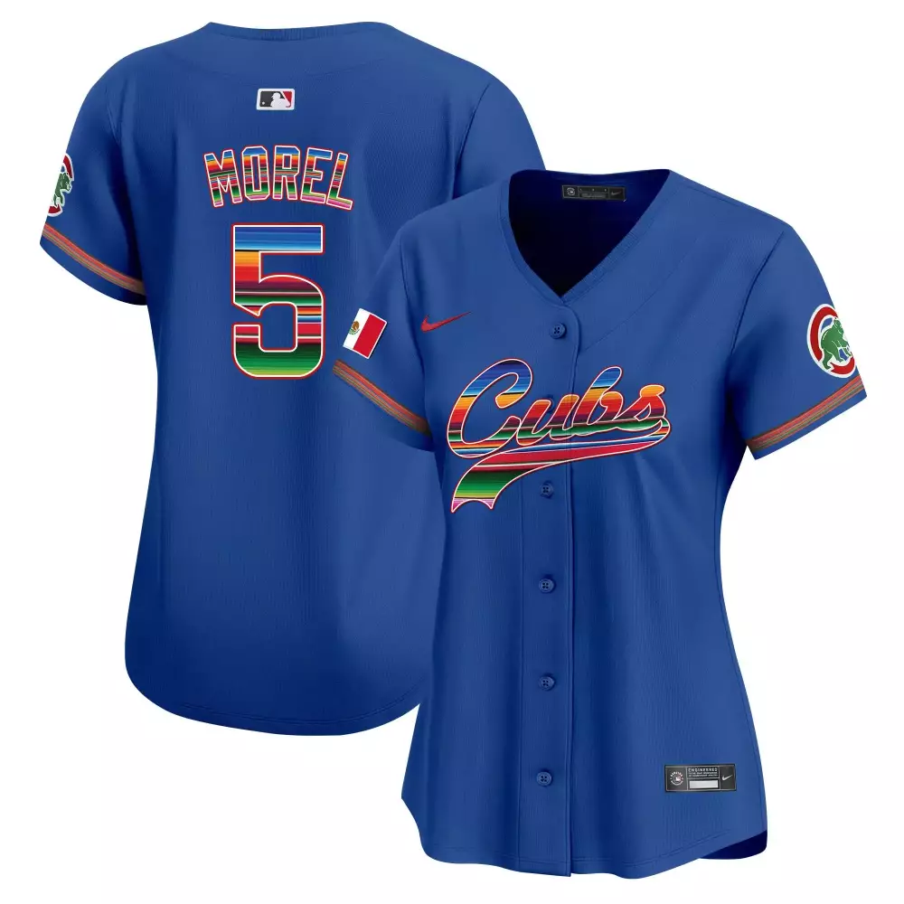 Christopher Morel 5 Cubs Jersey Blue Mexican Flag Men Custom Design Red Green Yellow