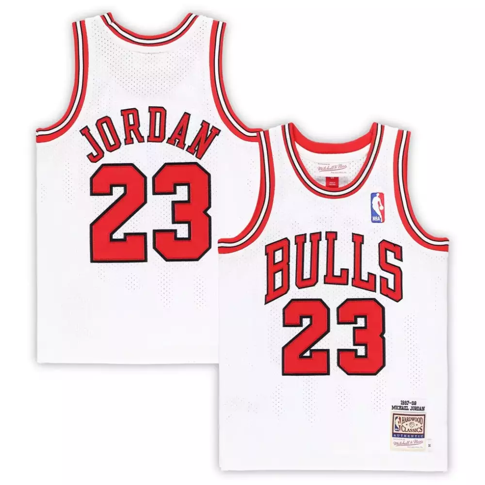 Deandre Jordan 23 Bulls Jersey White 1997-98 Michael Hardwood Classics Authentic