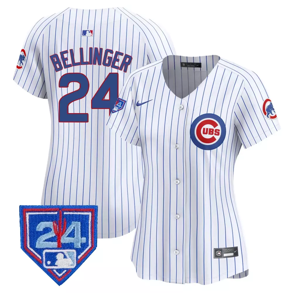 Cody Bellinger 24 Cubs Jersey White Number Women Blue Vapor Premier Limited v2 All