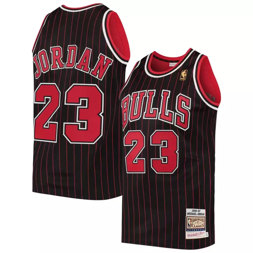 Deandre Jordan 23 Bulls Jersey Black 1996-97 Michael Men Red White Hardwood Classics