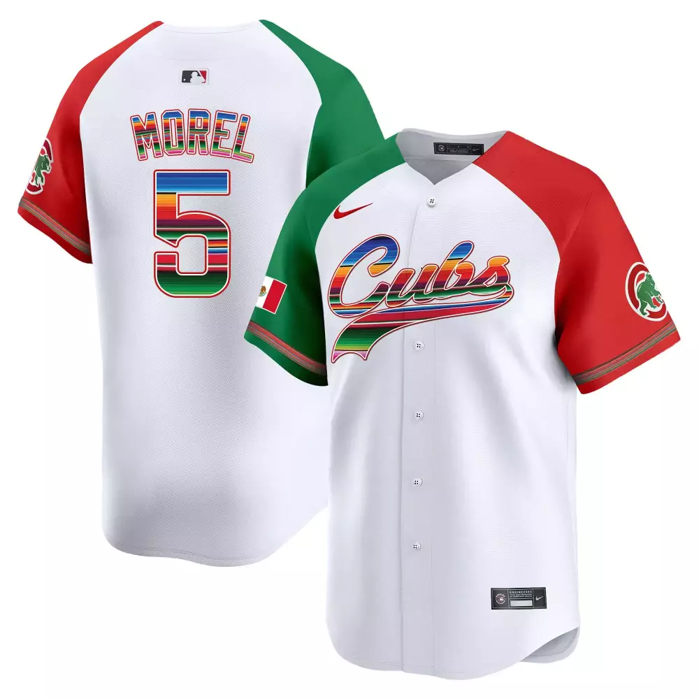 Christopher Morel 5 Cubs Jersey White Mexican Heritage Mexico Flag Men Alternate
