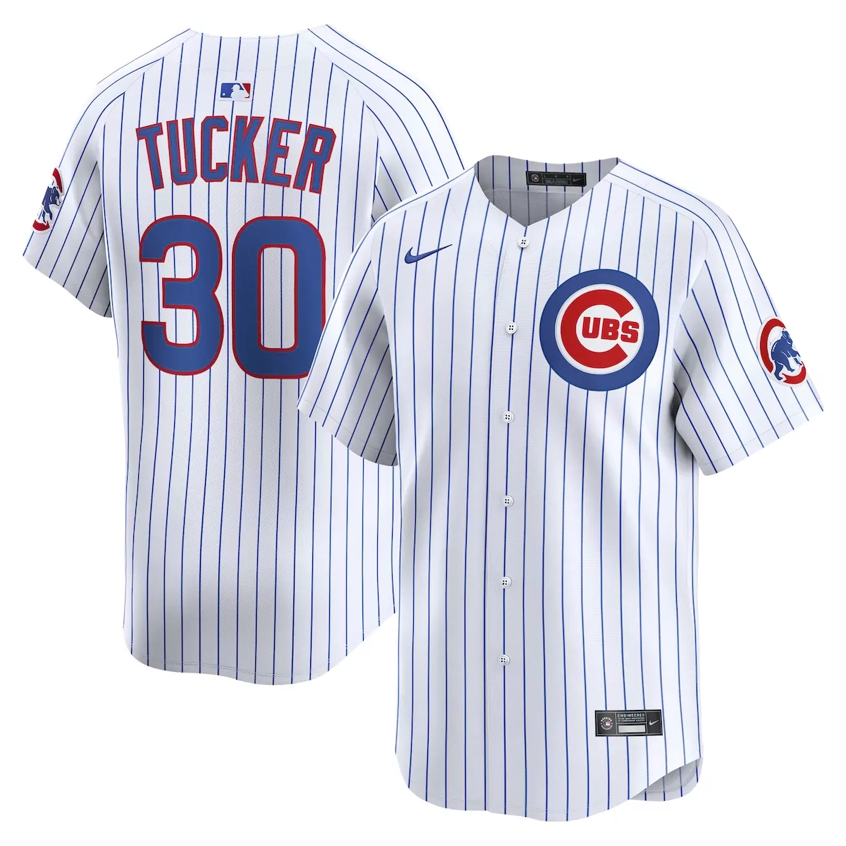 Kyle Tucker 30 Cubs Jersey White Men Blue Red Home Limited