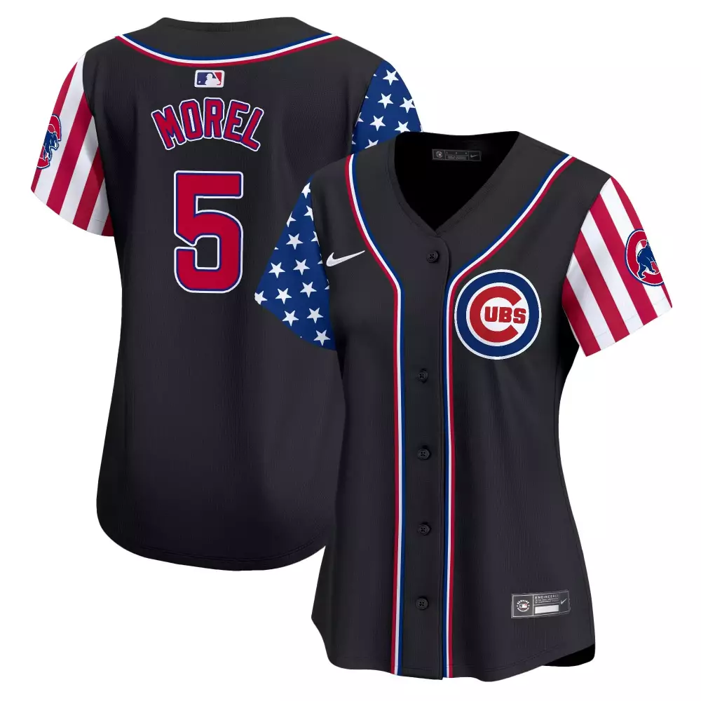 Morel Independence 5 Cubs Jersey Black Stars And Stripes Men Alternate Custom Design