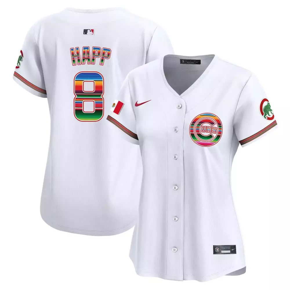 Ian Happ 8 Cubs Jersey White Cinco De Mayo Mexico Flag Men Alternate Red Green Blue