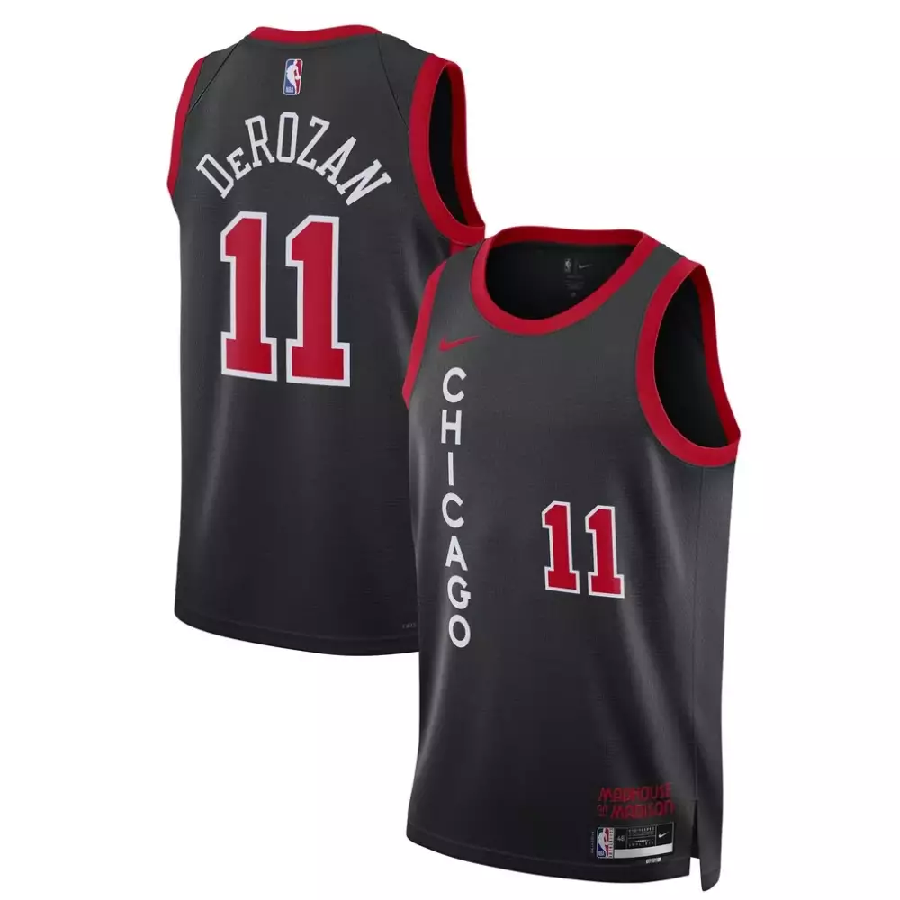 Demar Derozan 11 Chicago Bulls Jersey Black City Connect Men Red Unisex Swingman