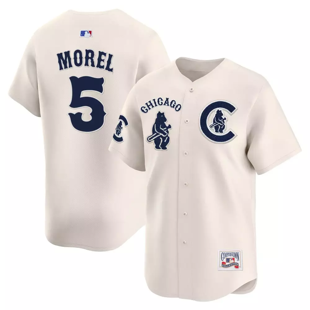 Christopher Morel 5 Chicago Cubs Jersey Cream Cooperstown Collection Men Throwback