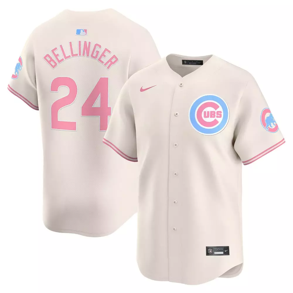 Cody Bellinger 24 Cubs Jersey Cream City Connect Men Pink Light Blue Unisex Vapor