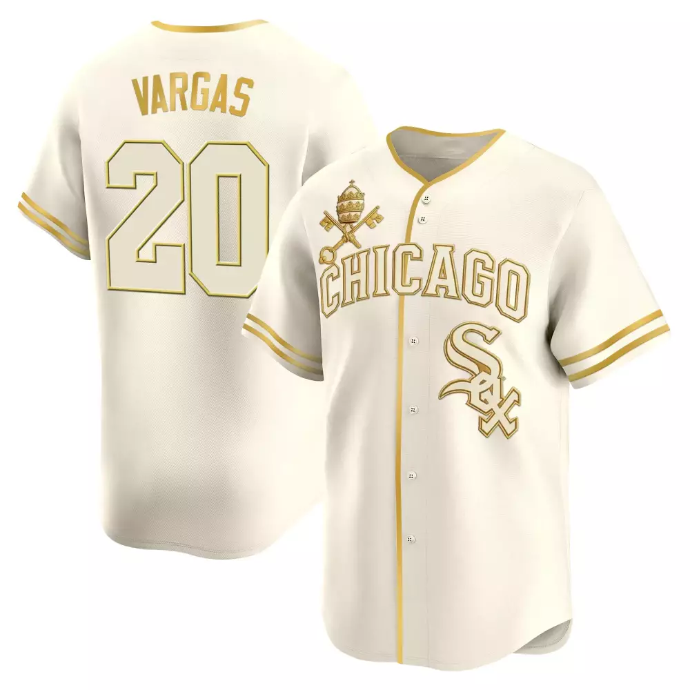 Miguel Vargas 20 Jersey Cream Chicago White Sox Men Gold