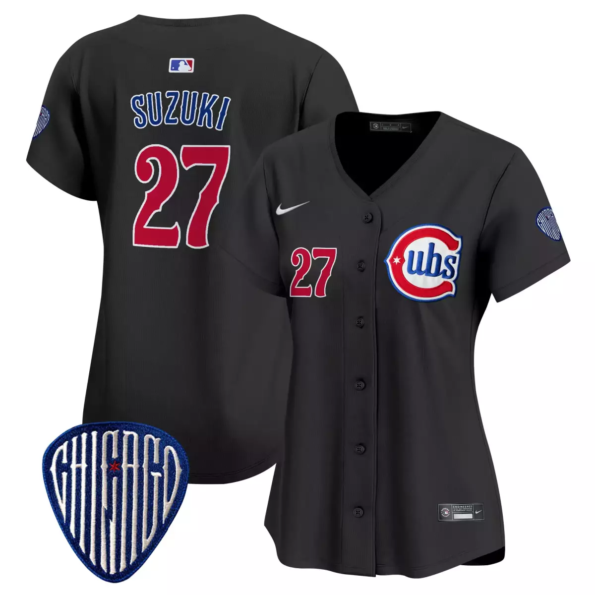 Seiya Suzuki 27 Cubs Jersey Black Chicago Women Red Blue White Alternate Vapor Premier