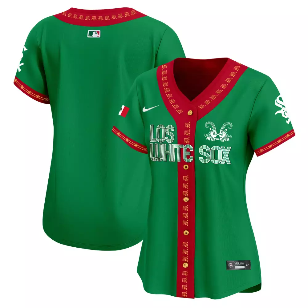 Los White Sox Chicago Jersey Green City Connect Mexico Flag Women Red Gold Vapor