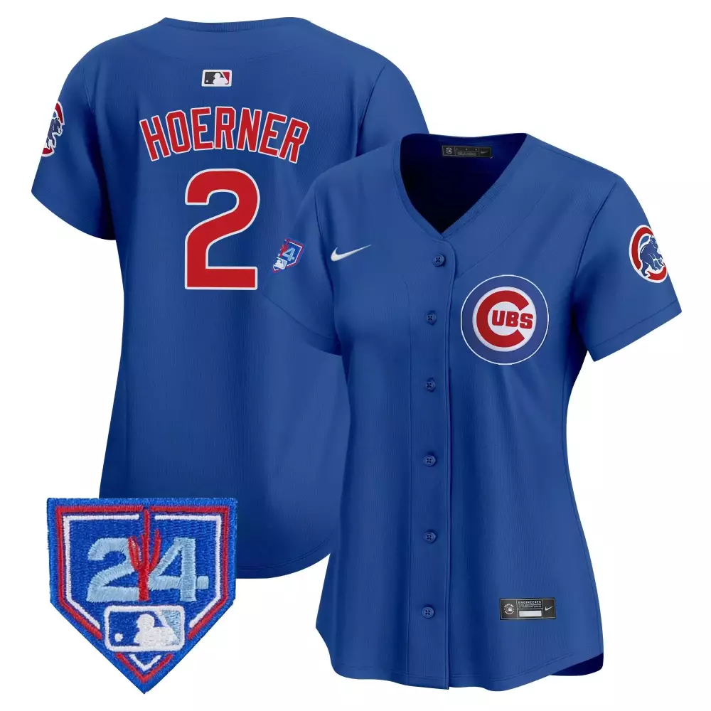 Nico Hoerner 2 Cubs Jersey Royal Blue Men Replica Red White Vapor Premier Limited