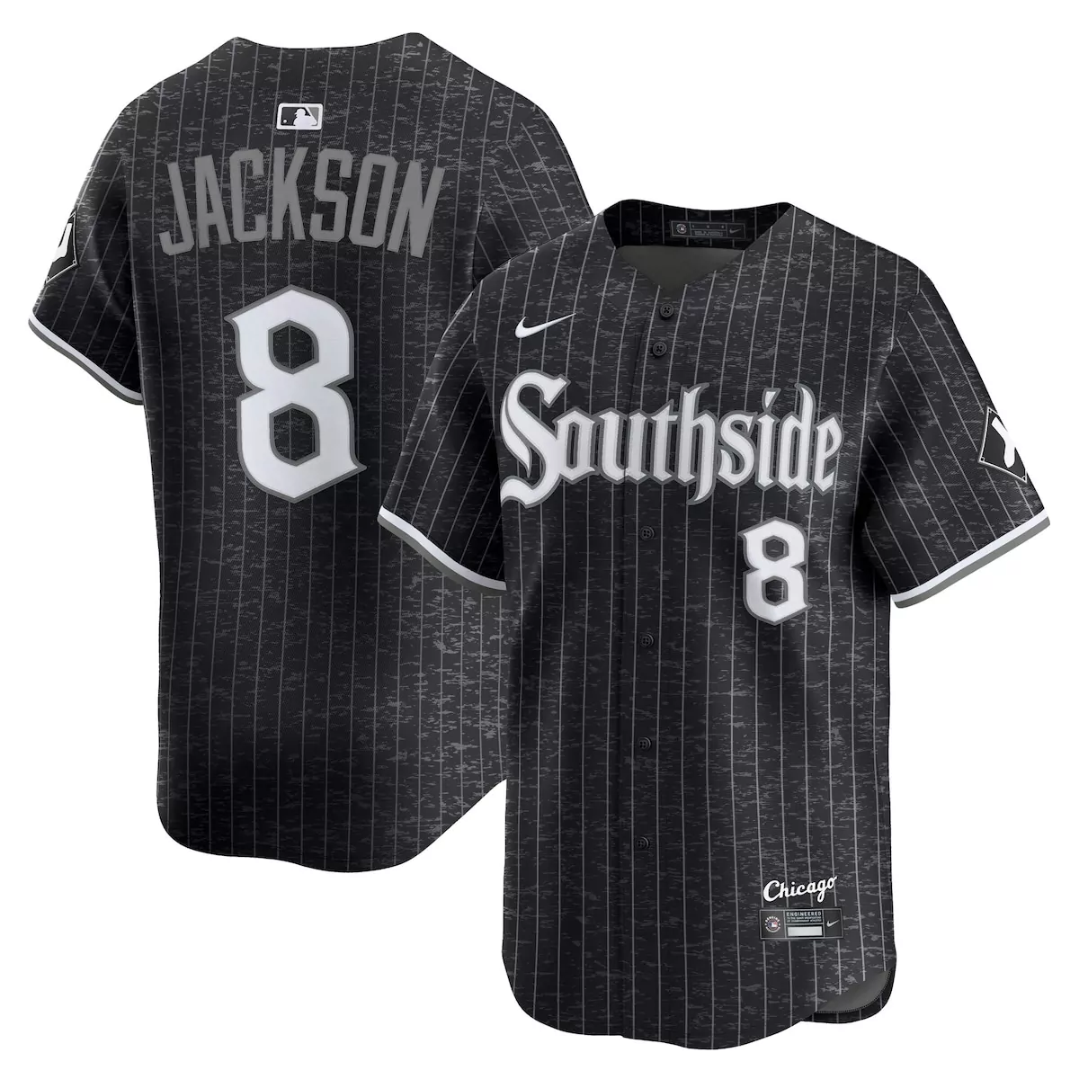 Bo Jackson 8 Chicago White Sox Jersey Black City Connect Men Grey Limited