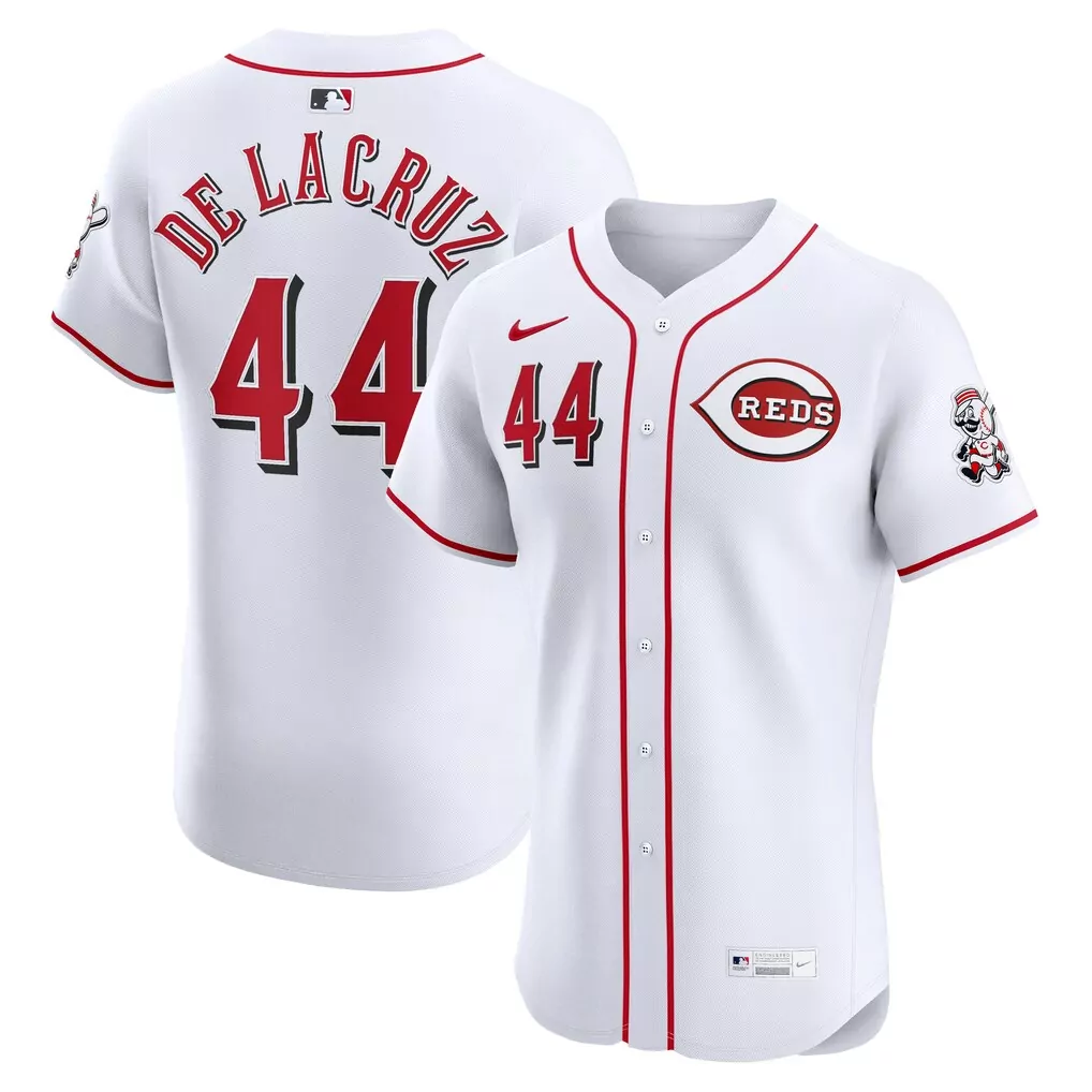 Elly De 44 Reds Jersey White Men Red Home Elite