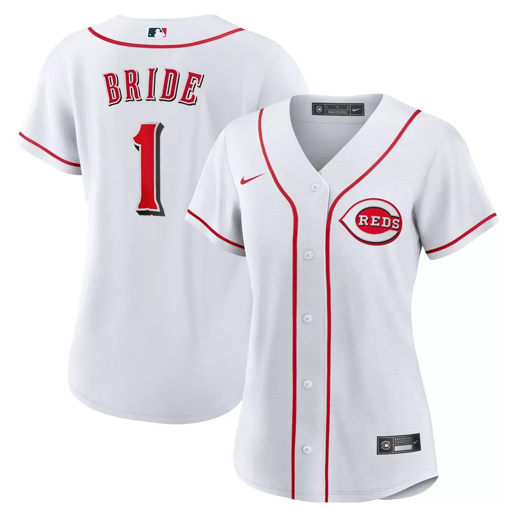 Bride 1 Reds Jersey White Women Red Home Replica