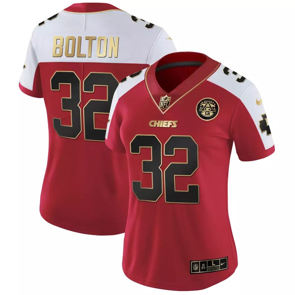 Nick Bolton 32 Kansas City Chiefs Jersey Red 100th Season Men Player Alternate White