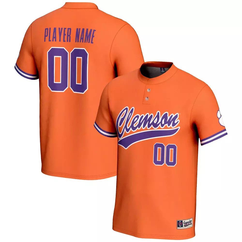 Clemson Jersey Orange Purple White Custom All Stitched Vapor