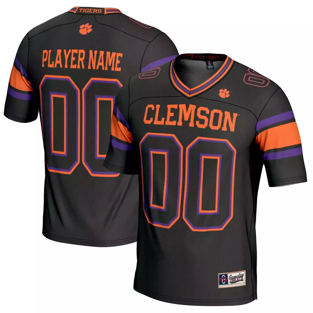 Clemson Tigers Jersey Black Men Orange Purple Custom All Stitched Vapor