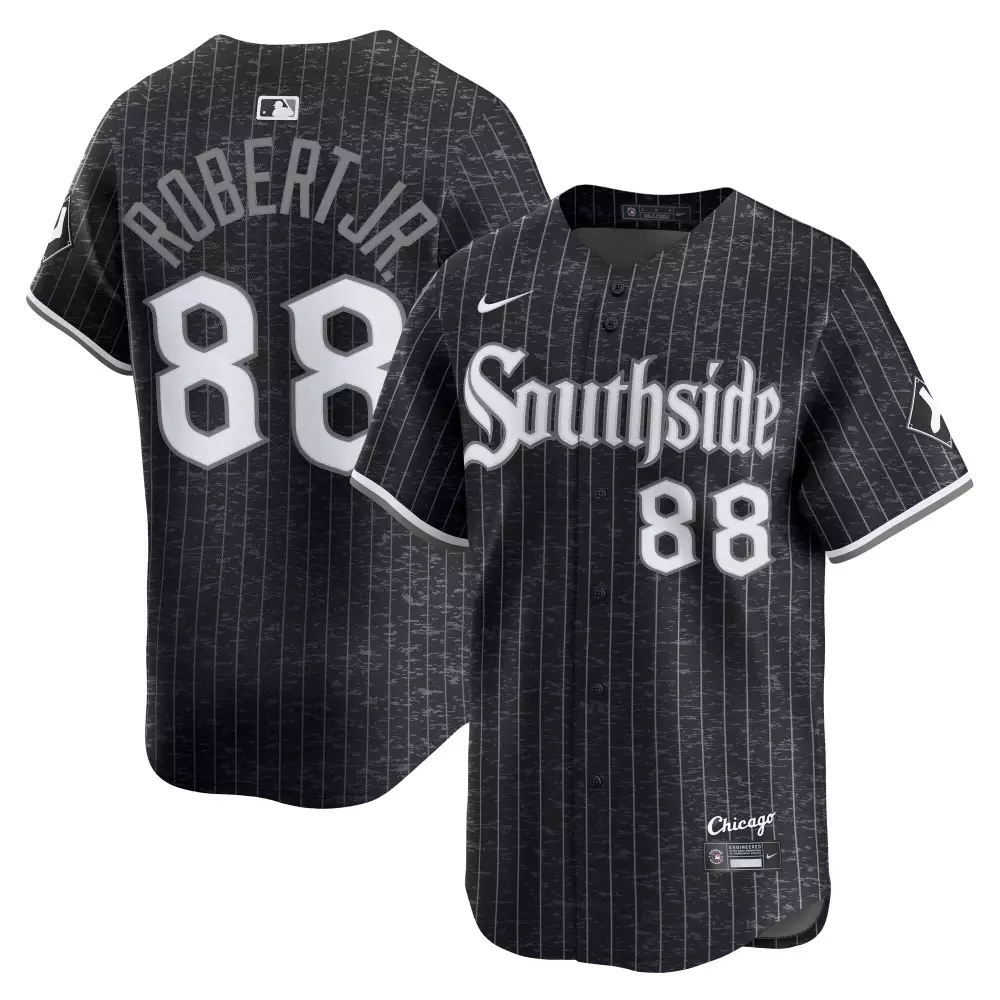 Luis Robert Jr. 88 Jersey Black Chicago White Sox Men Grey Stitched Unisex